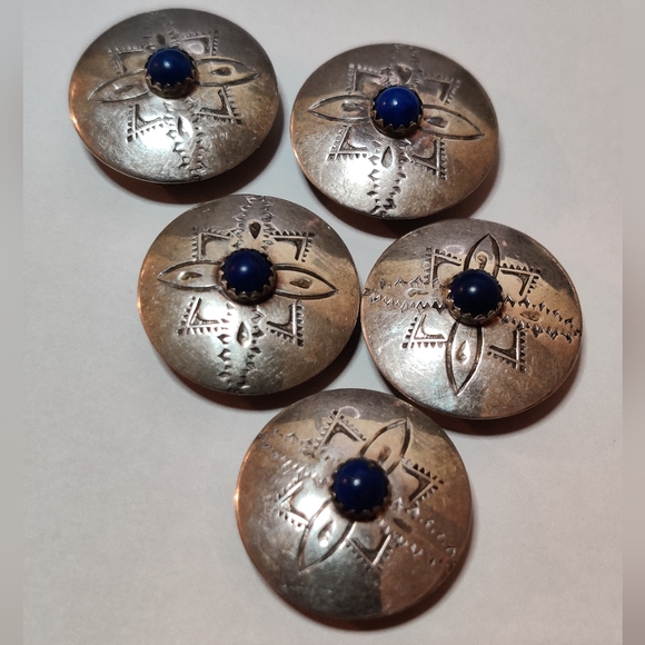 DL Garcia Other - Vintage D/L Daniel Garcia Navajo Sterling Silver Button Covers